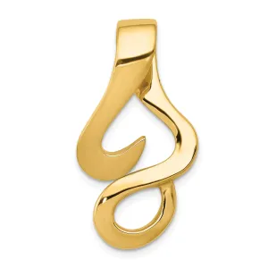 14k Yellow Gold Fancy Omega Slide Pendant