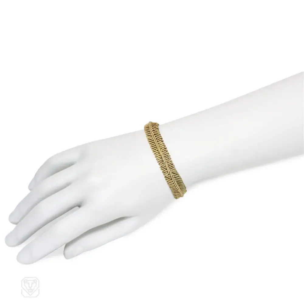 1950s Van Cleef & Arpels "Angel Hair" gold bracelet