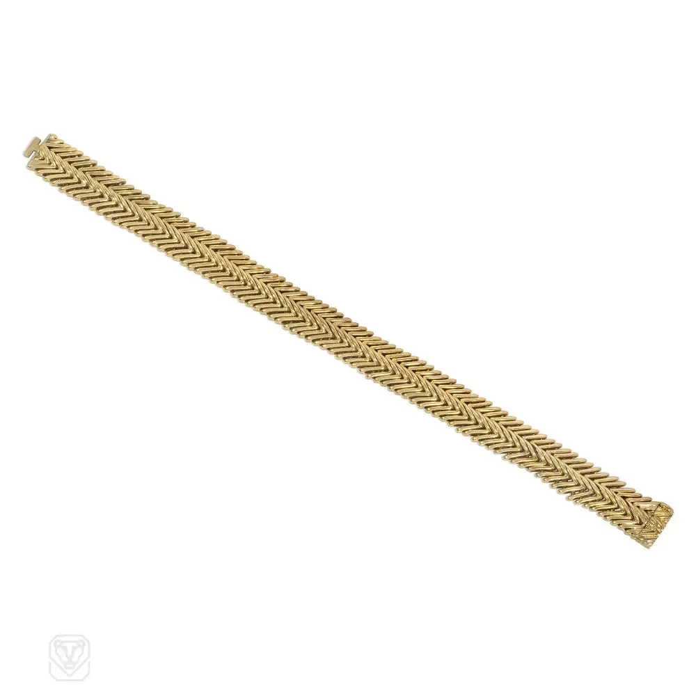 1950s Van Cleef & Arpels "Angel Hair" gold bracelet