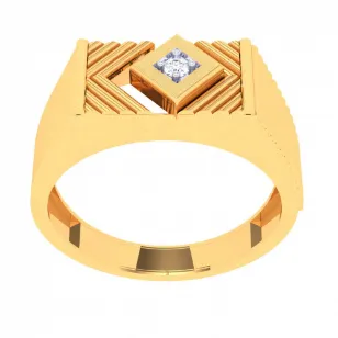 22k Male Gold Ring With A Statement Stone From Mugdhaa Collection