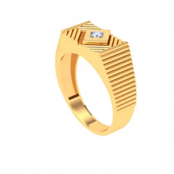 22k Male Gold Ring With A Statement Stone From Mugdhaa Collection