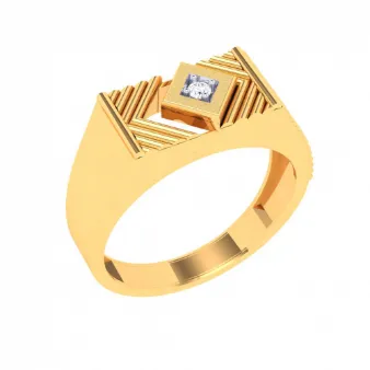 22k Male Gold Ring With A Statement Stone From Mugdhaa Collection