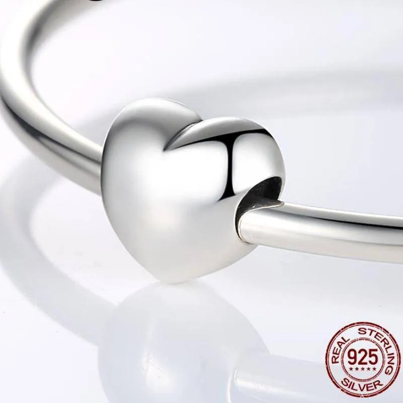 27 Styles of Hearts - 100% Authentic 925 Sterling Silver Charm Beads,  Fits Pan Charm Bracelets