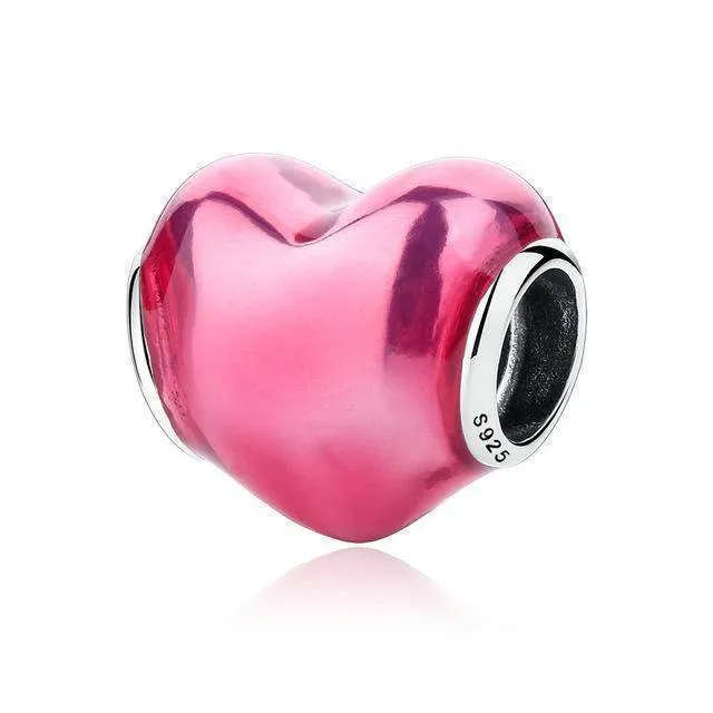 27 Styles of Hearts - 100% Authentic 925 Sterling Silver Charm Beads,  Fits Pan Charm Bracelets