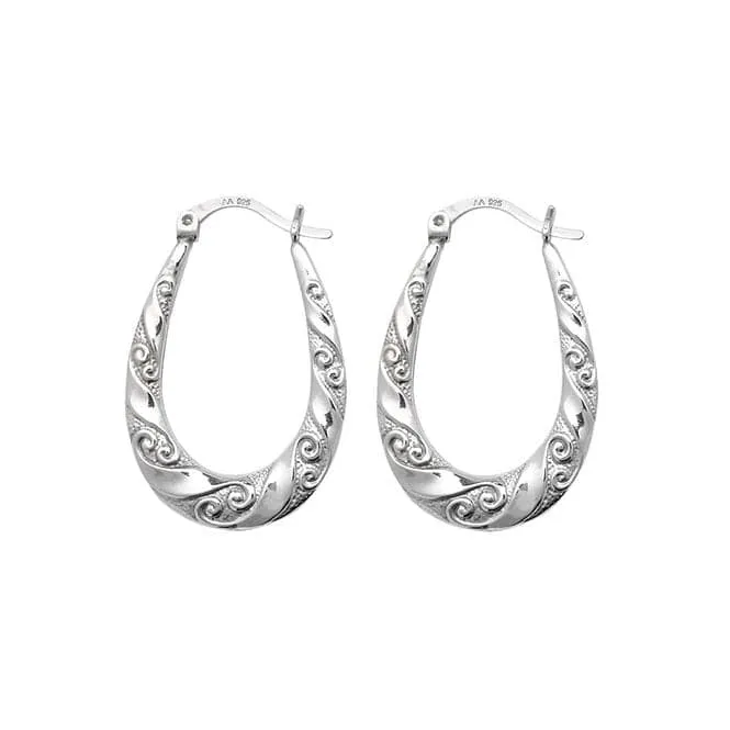 Acotis Silver Creole Earrings G5890