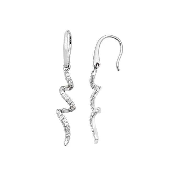 Acotis Silver Earrings Zirconia Drop G51168