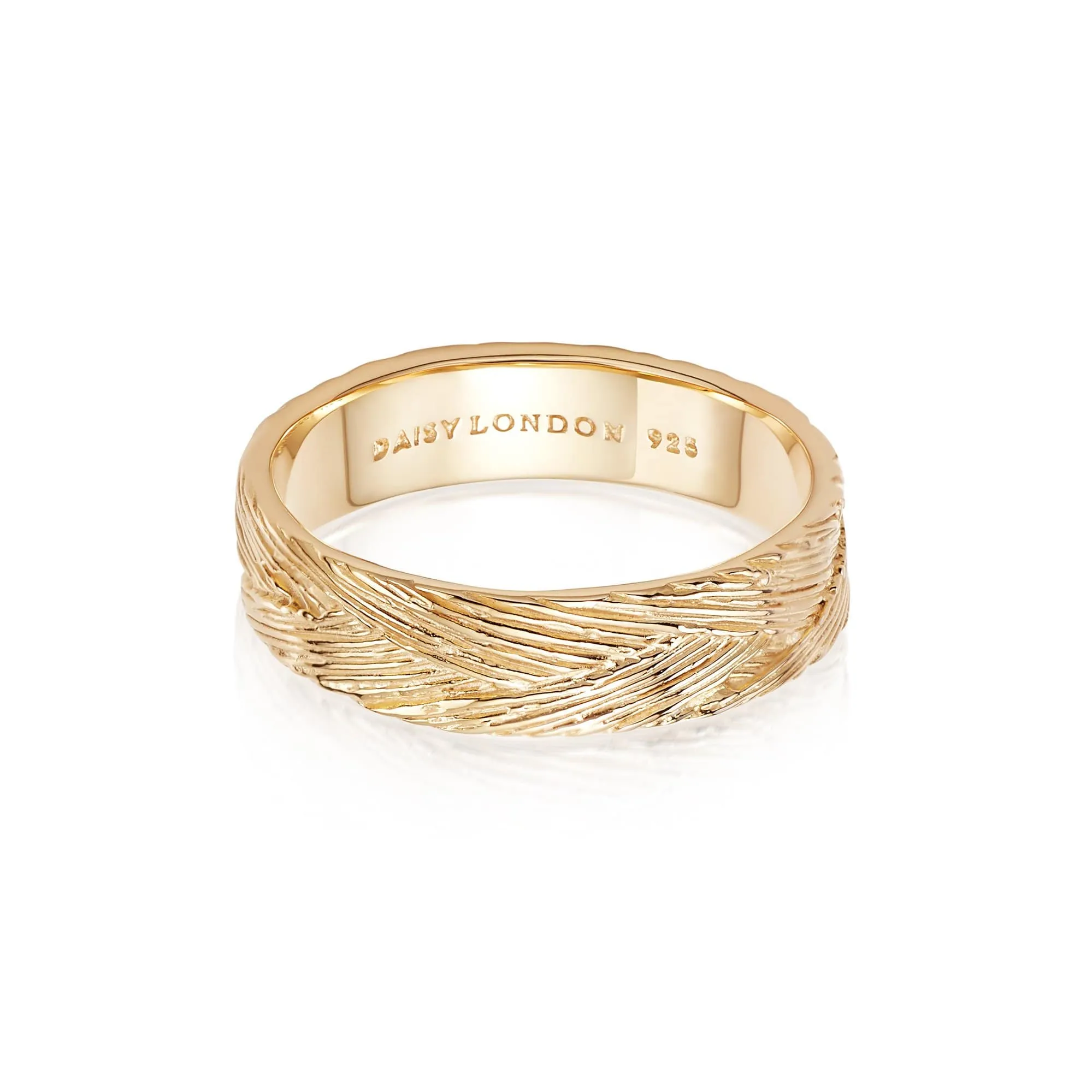 Artisan Woven Stacking Ring 18ct Gold Plate