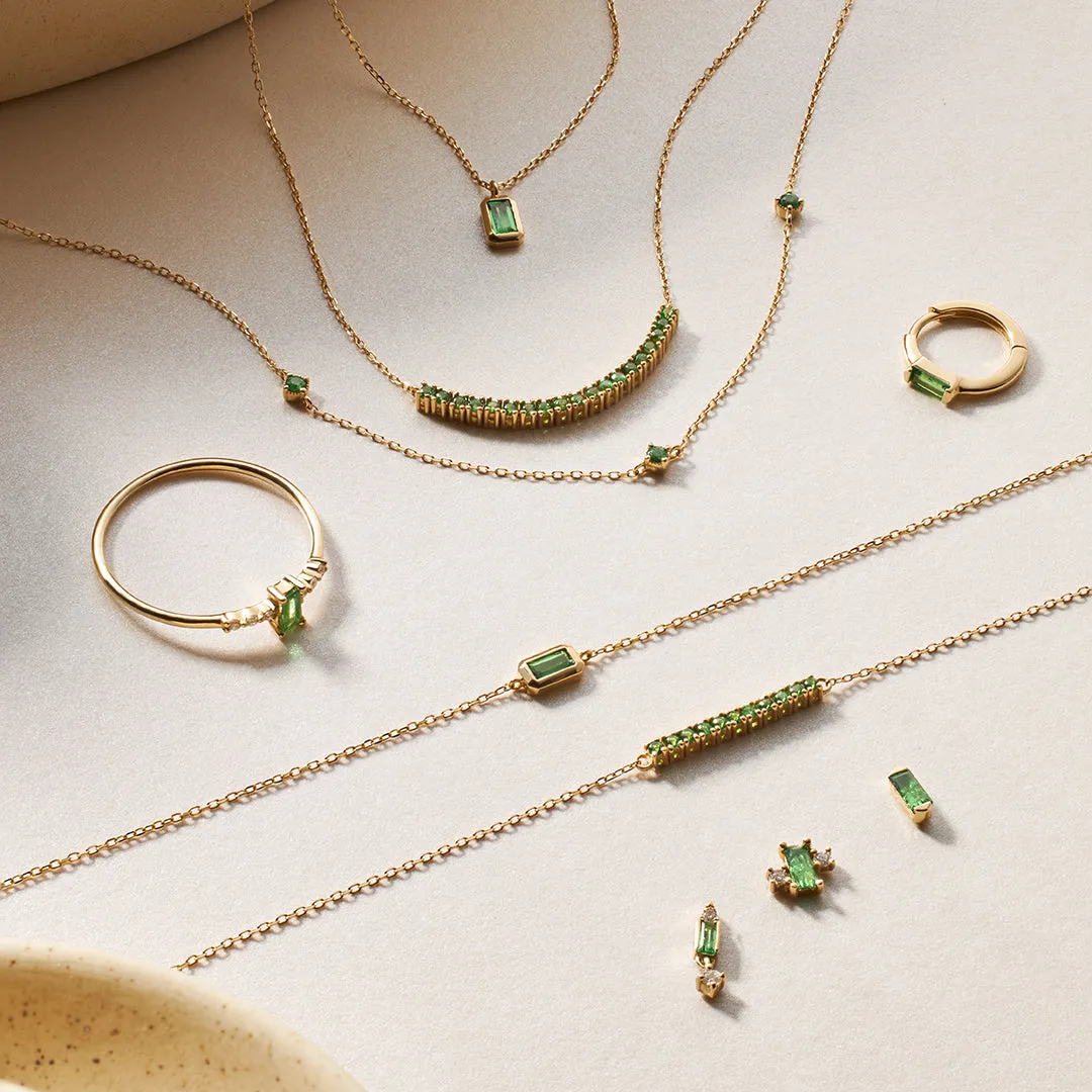 ASPEN | Tsavorite Bezel Necklace