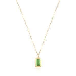 ASPEN | Tsavorite Bezel Necklace