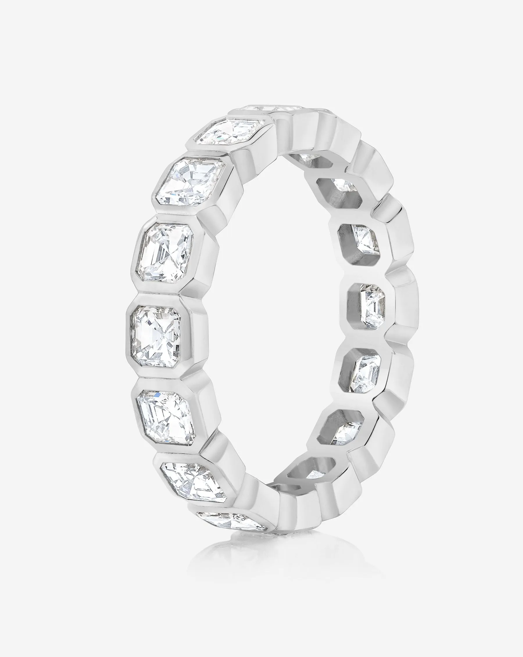 Asscher Bezel Eternity Band