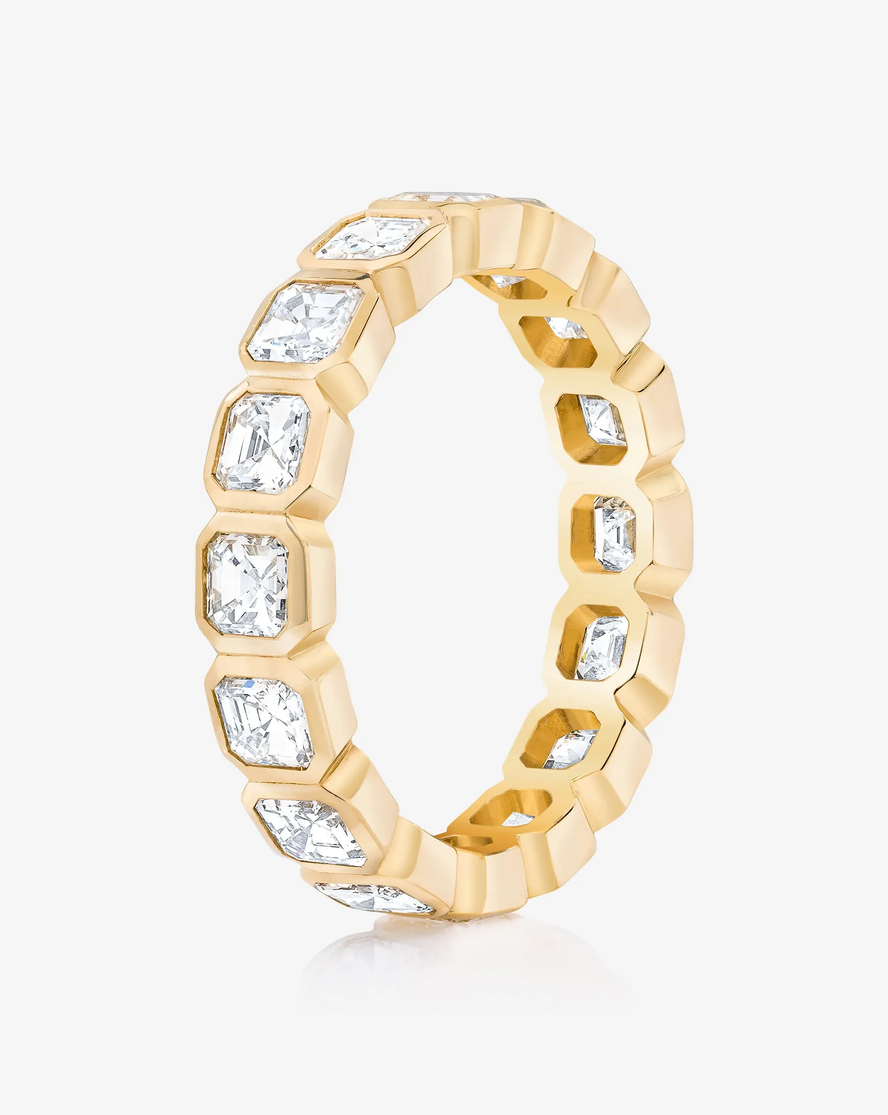 Asscher Bezel Eternity Band