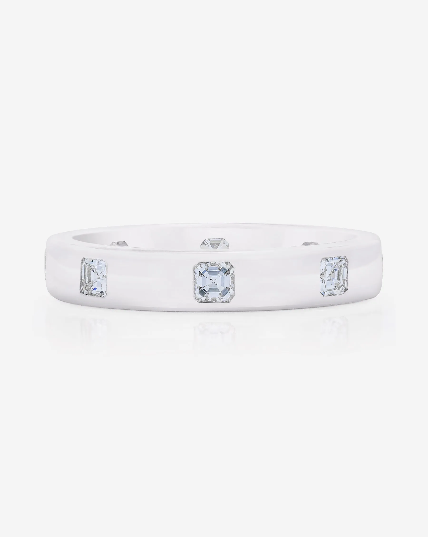 Asscher Luxe Inlay Eternity Band