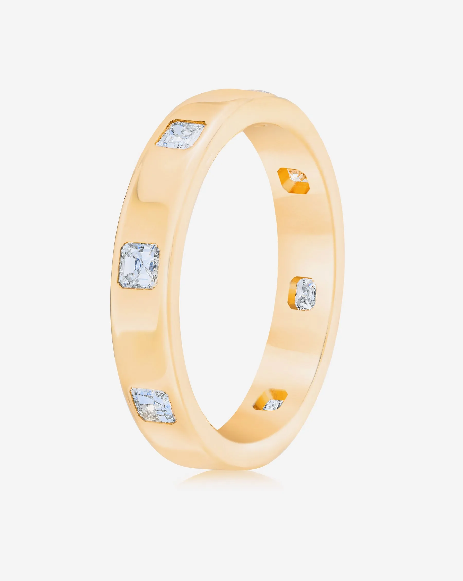 Asscher Luxe Inlay Eternity Band