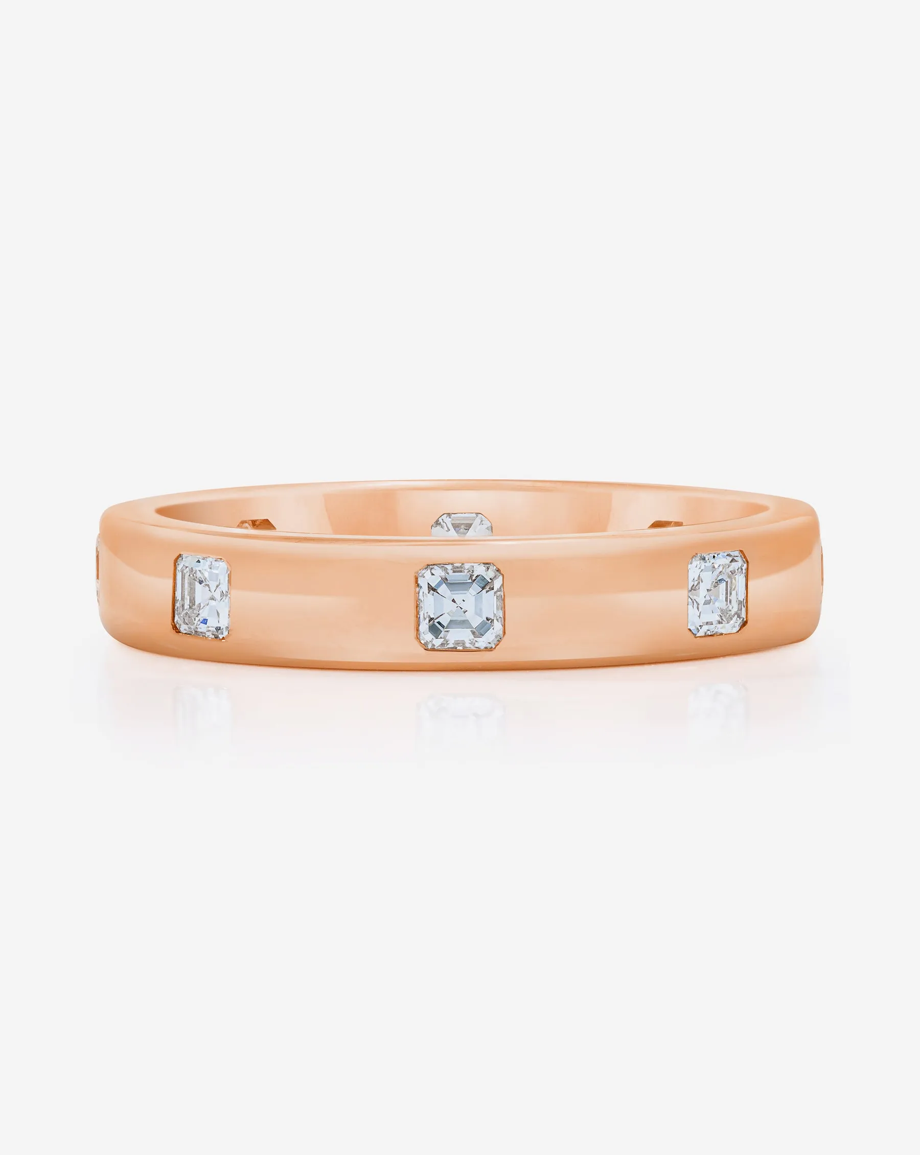 Asscher Luxe Inlay Eternity Band