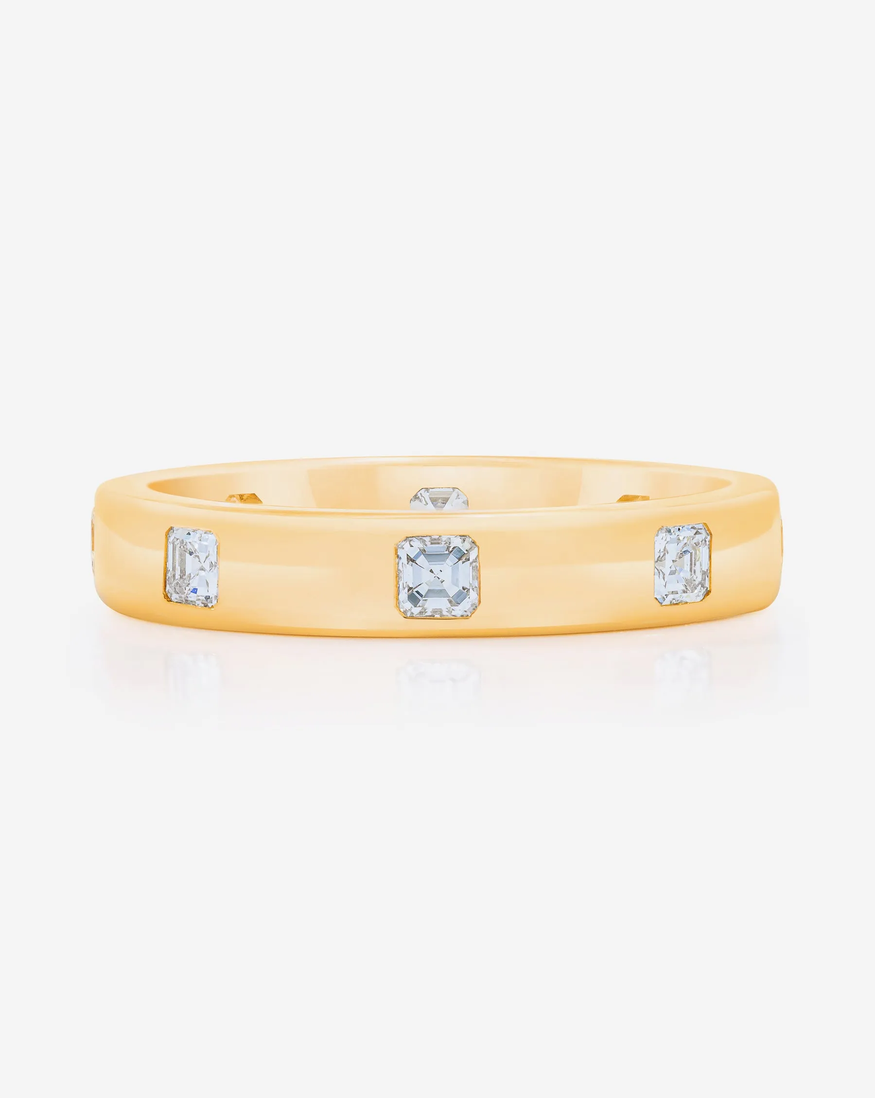 Asscher Luxe Inlay Eternity Band