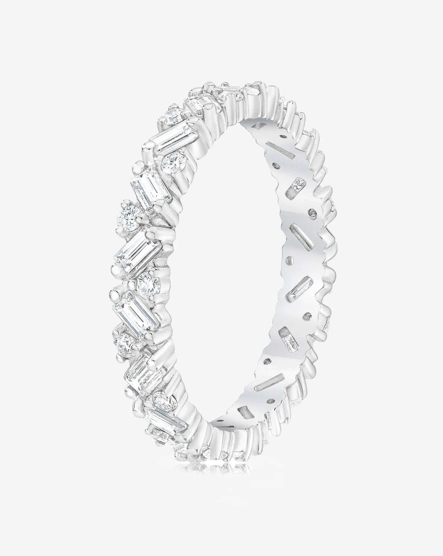 Baguette Cluster Eternity Band