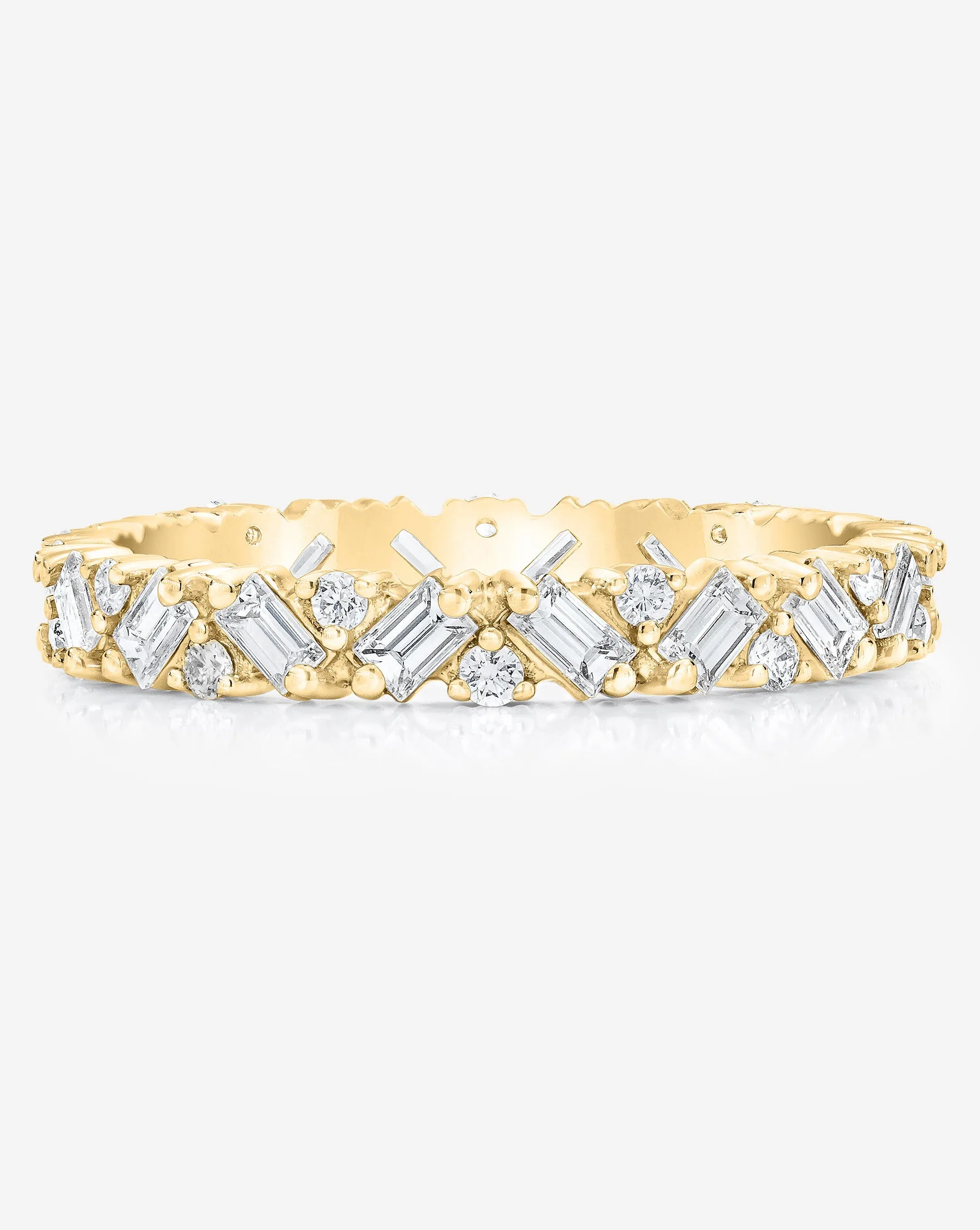 Baguette Cluster Eternity Band