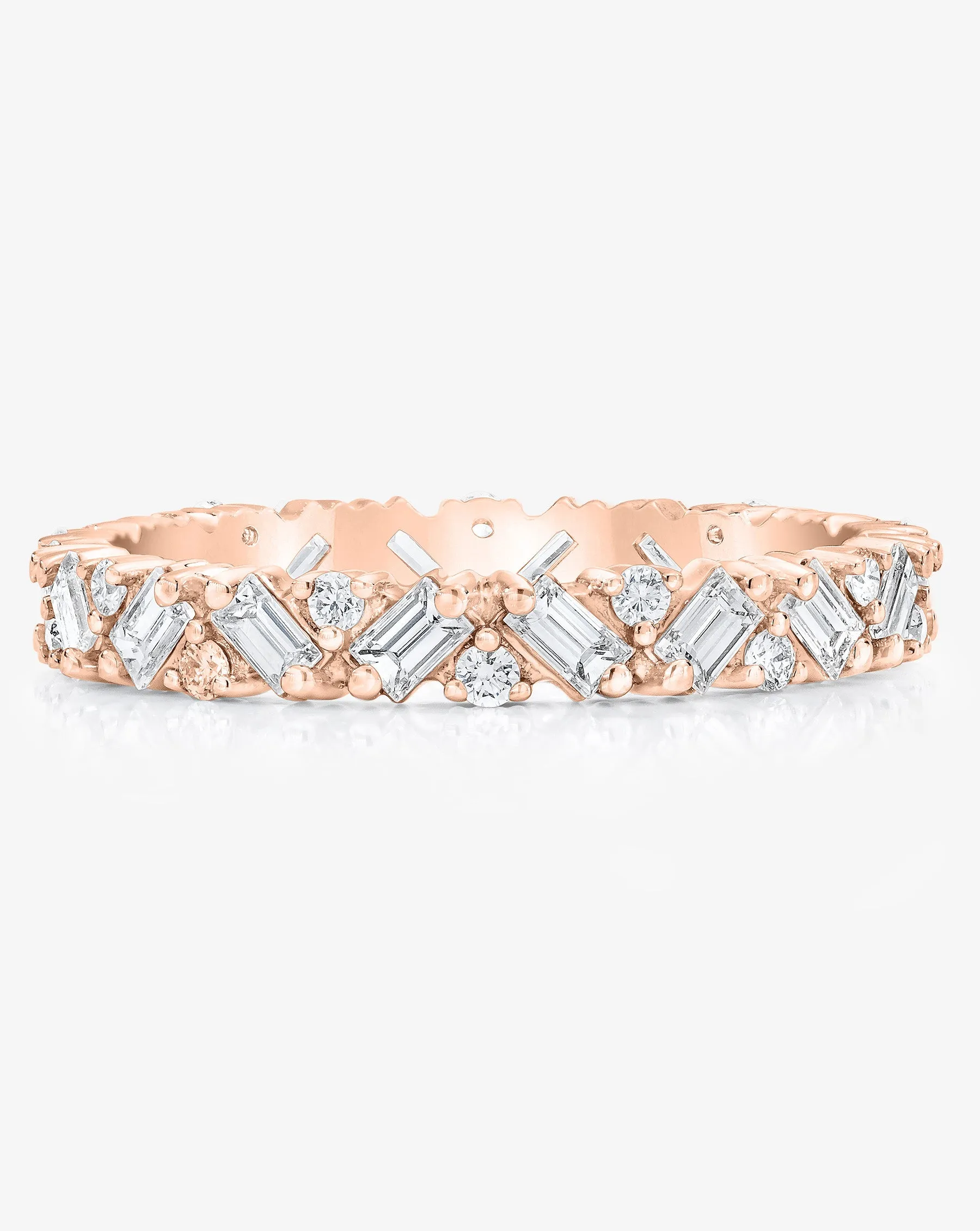 Baguette Cluster Eternity Band