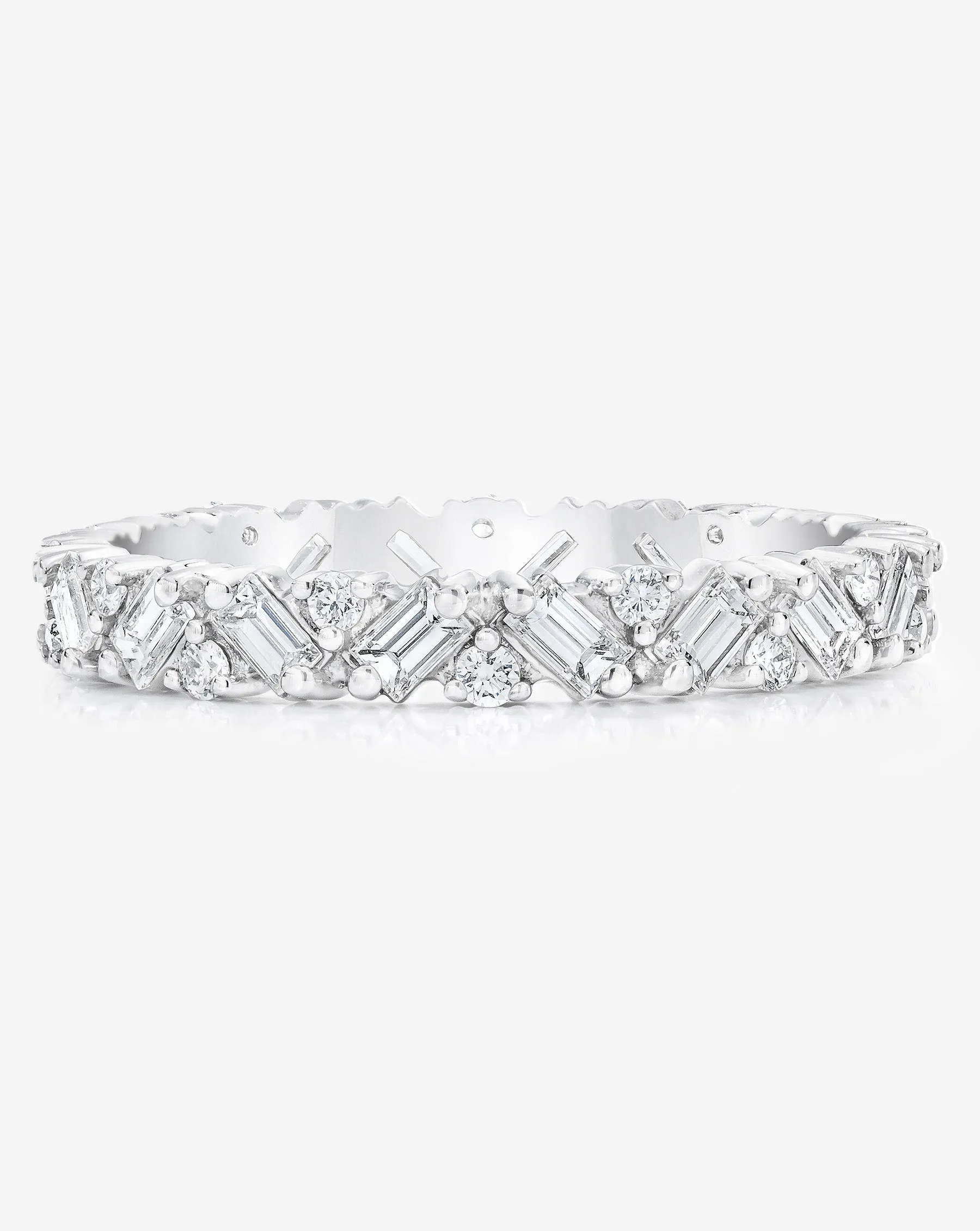 Baguette Cluster Eternity Band