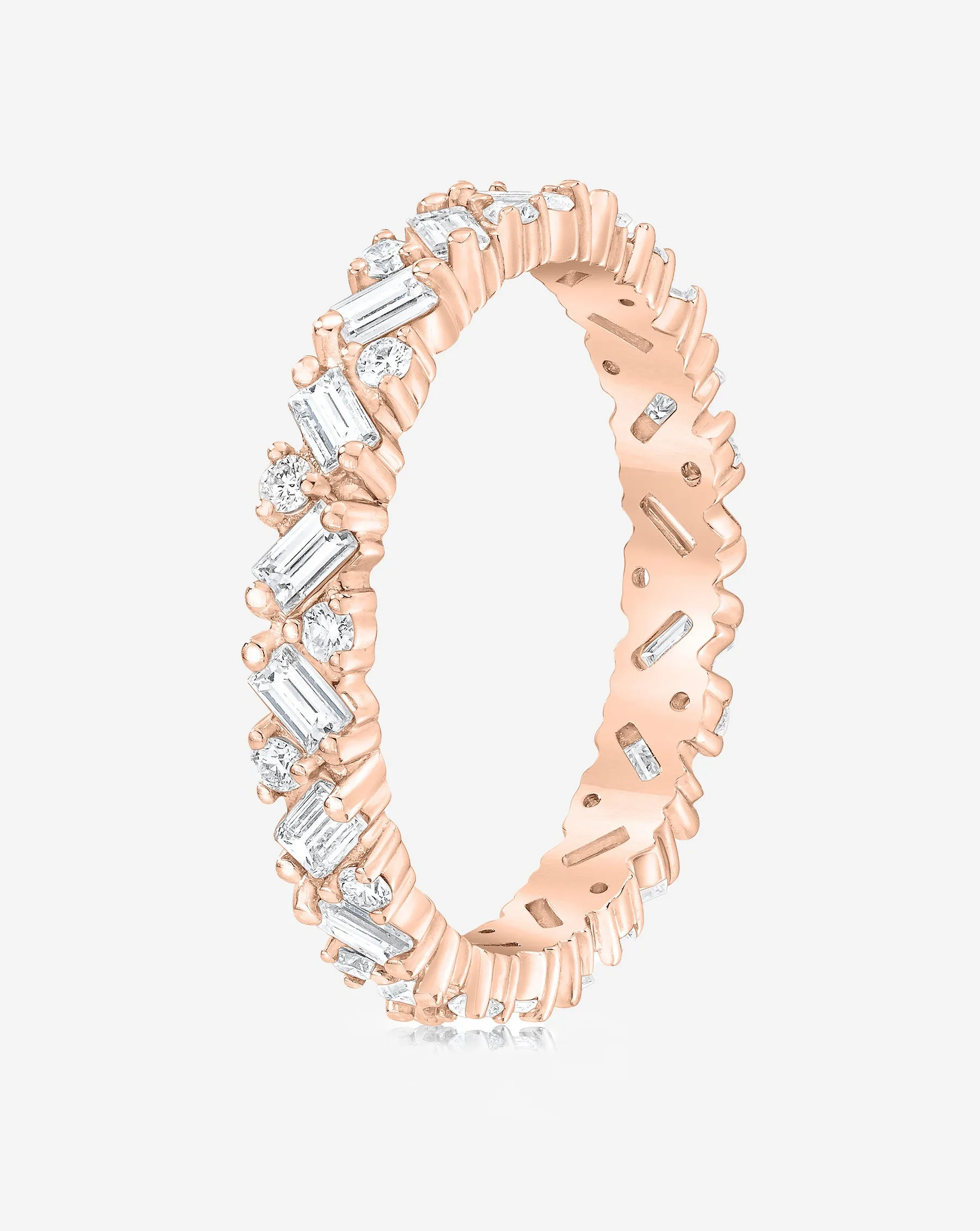 Baguette Cluster Eternity Band