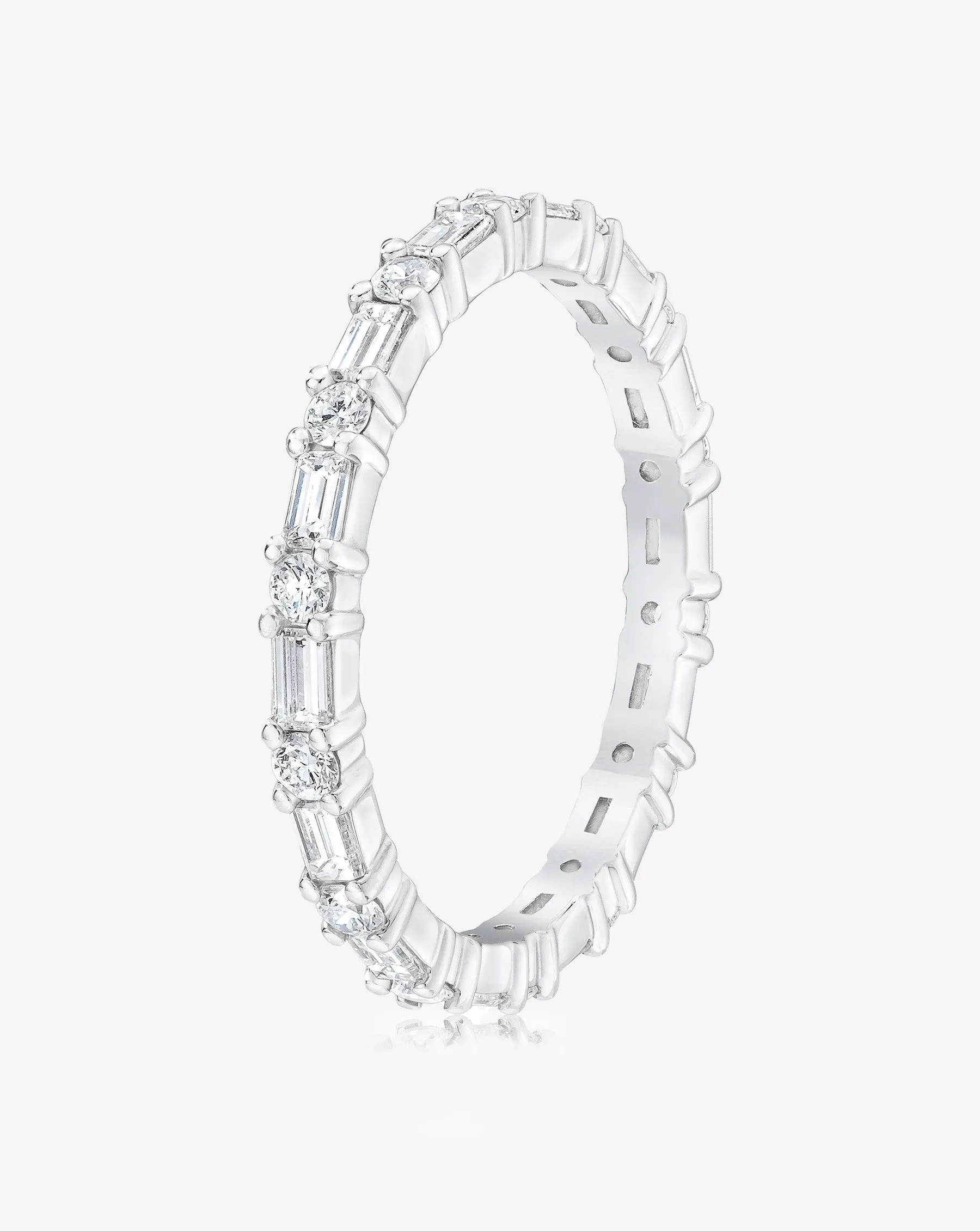 Baguette   Round Eternity Band