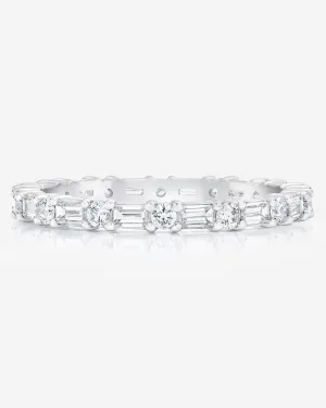 Baguette   Round Eternity Band