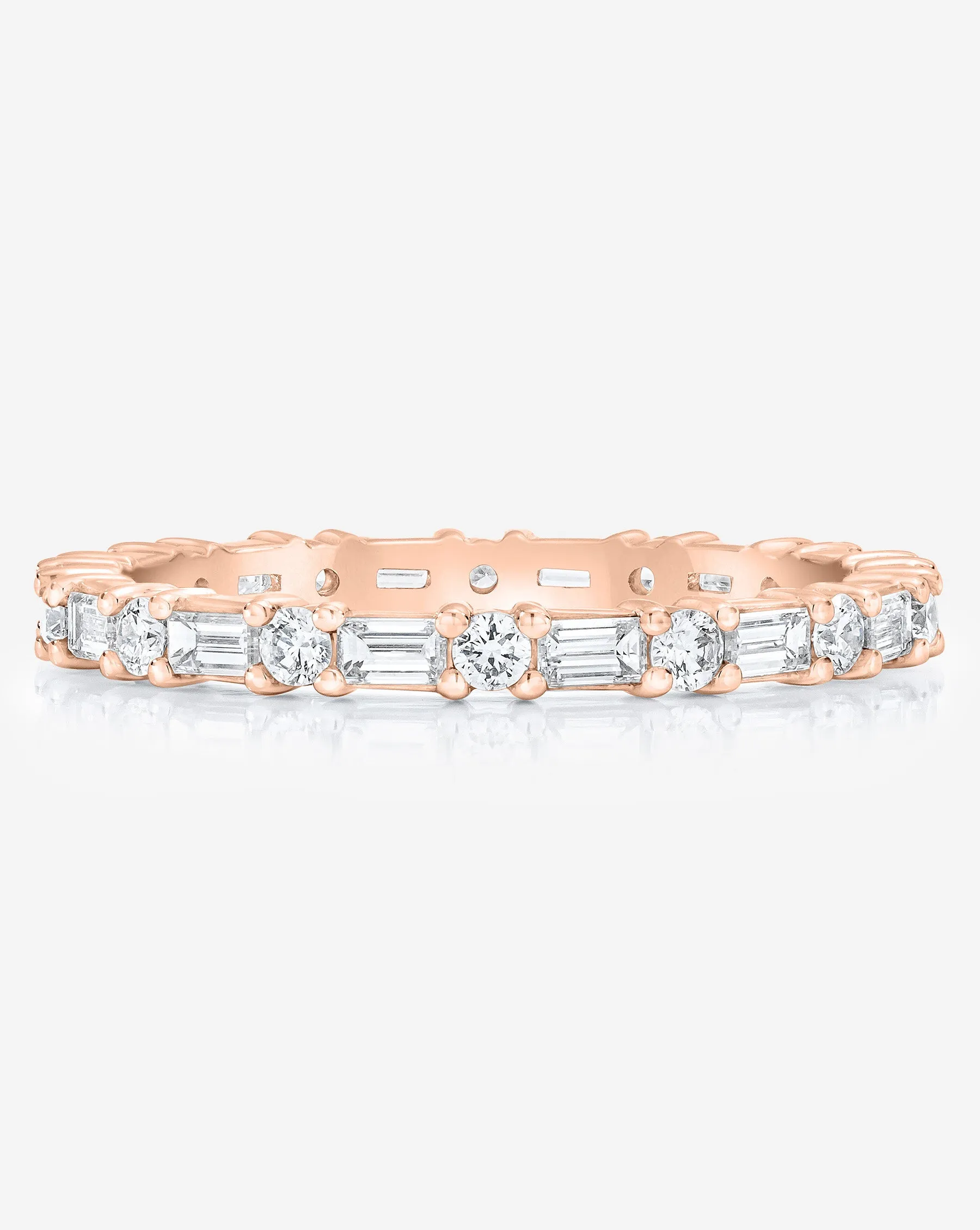 Baguette   Round Eternity Band