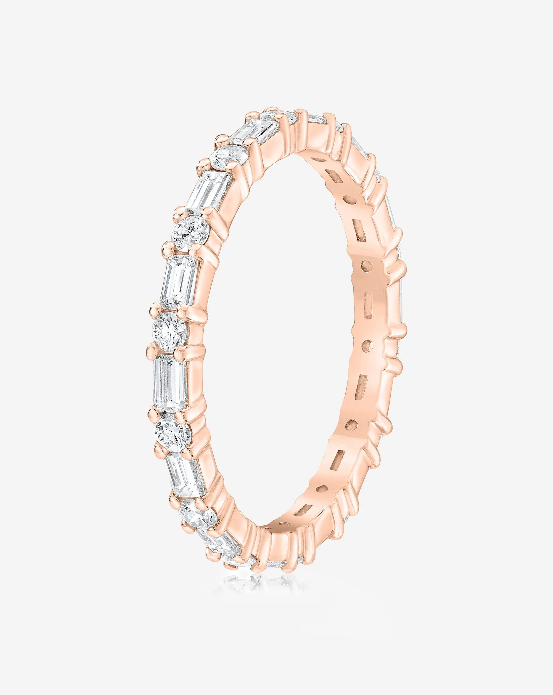 Baguette   Round Eternity Band