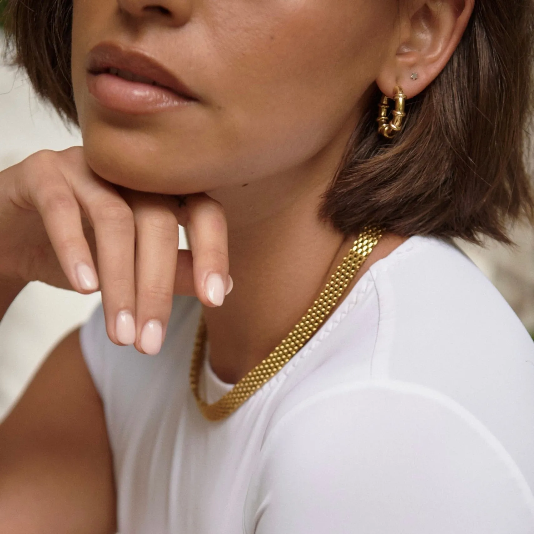 Bamboo Earrings Gold