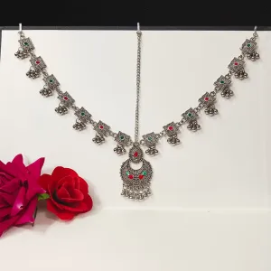 Bhavi Jewels Oxidised Plated Damini Maangtikka