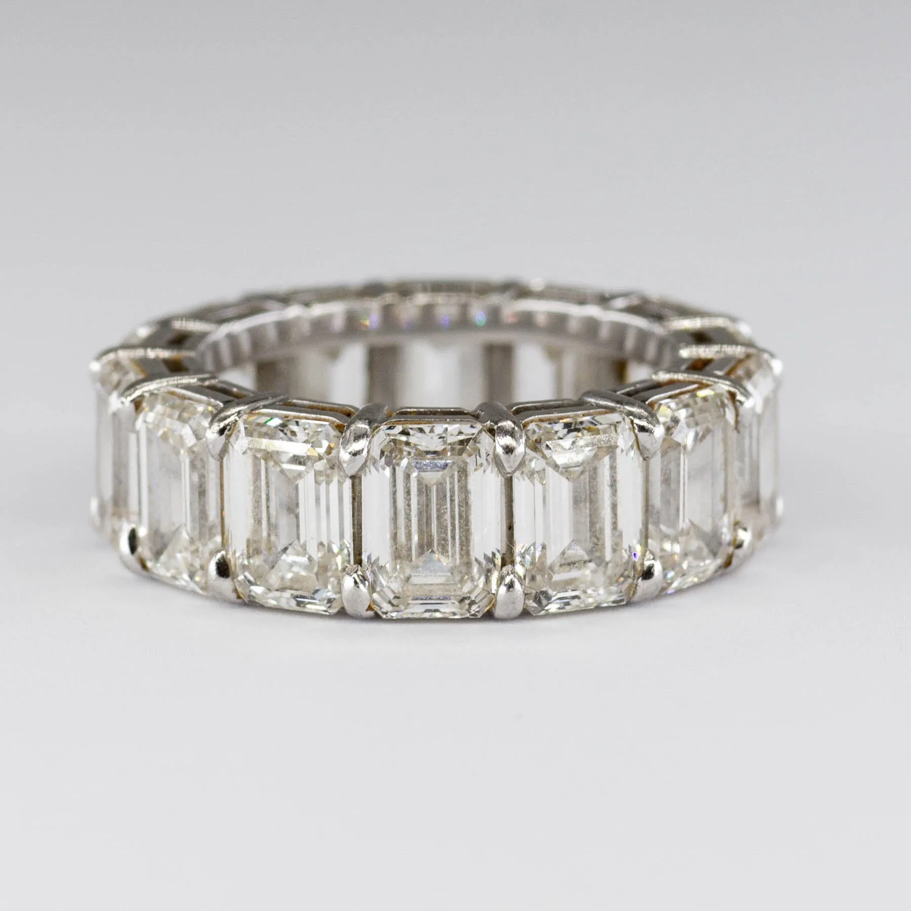 'Brinkhaus' GIA Certified Emerald Cut Diamond Eternity Band | 14.46 ctw IF-VS1 F-G | SZ 6.25