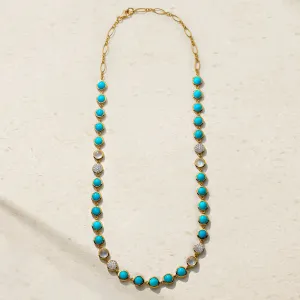 Bubble Turquoise and Diamond Necklace