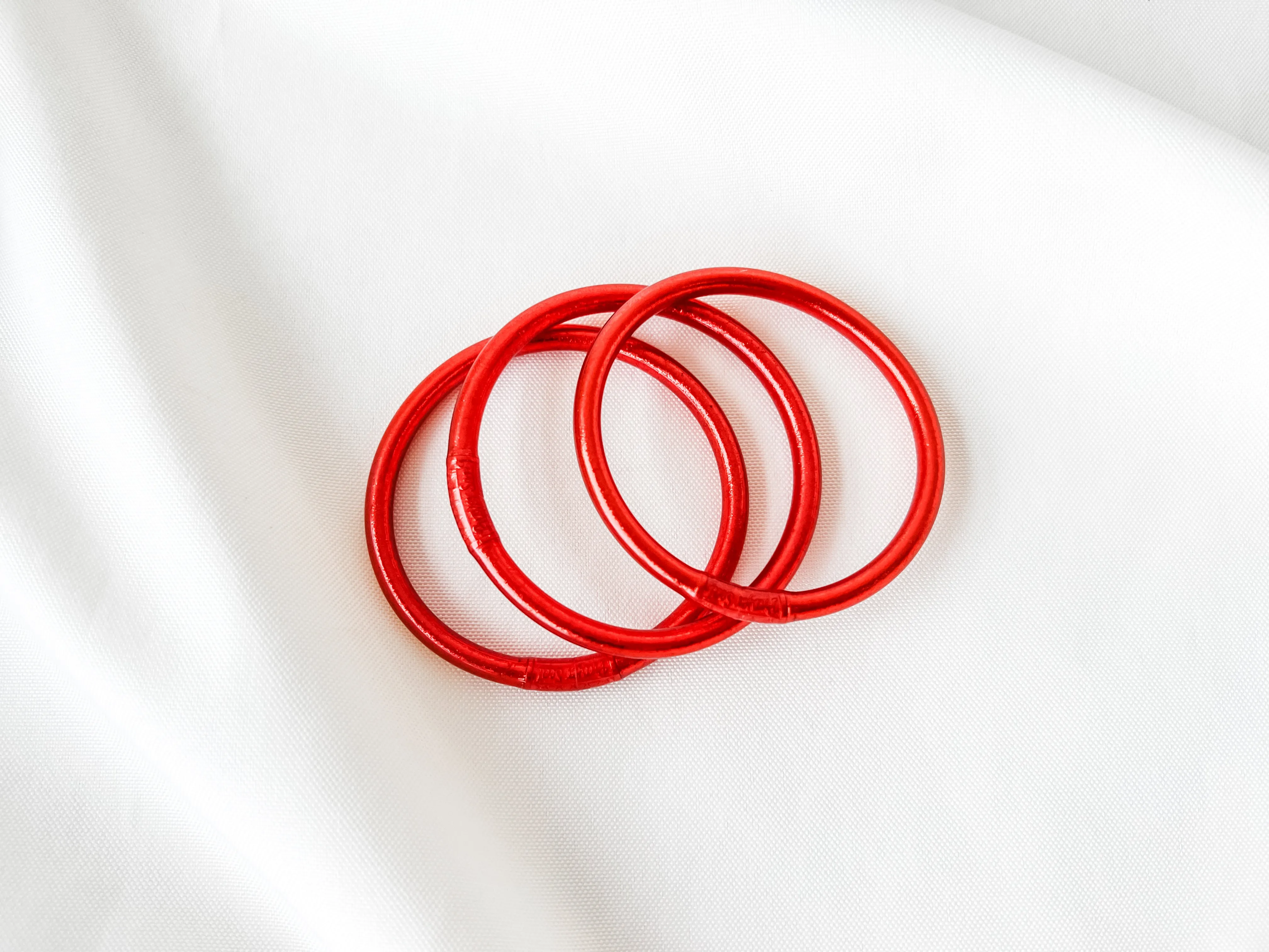 BuDhaGirl Crimson All Weather Bangles - Set of 3