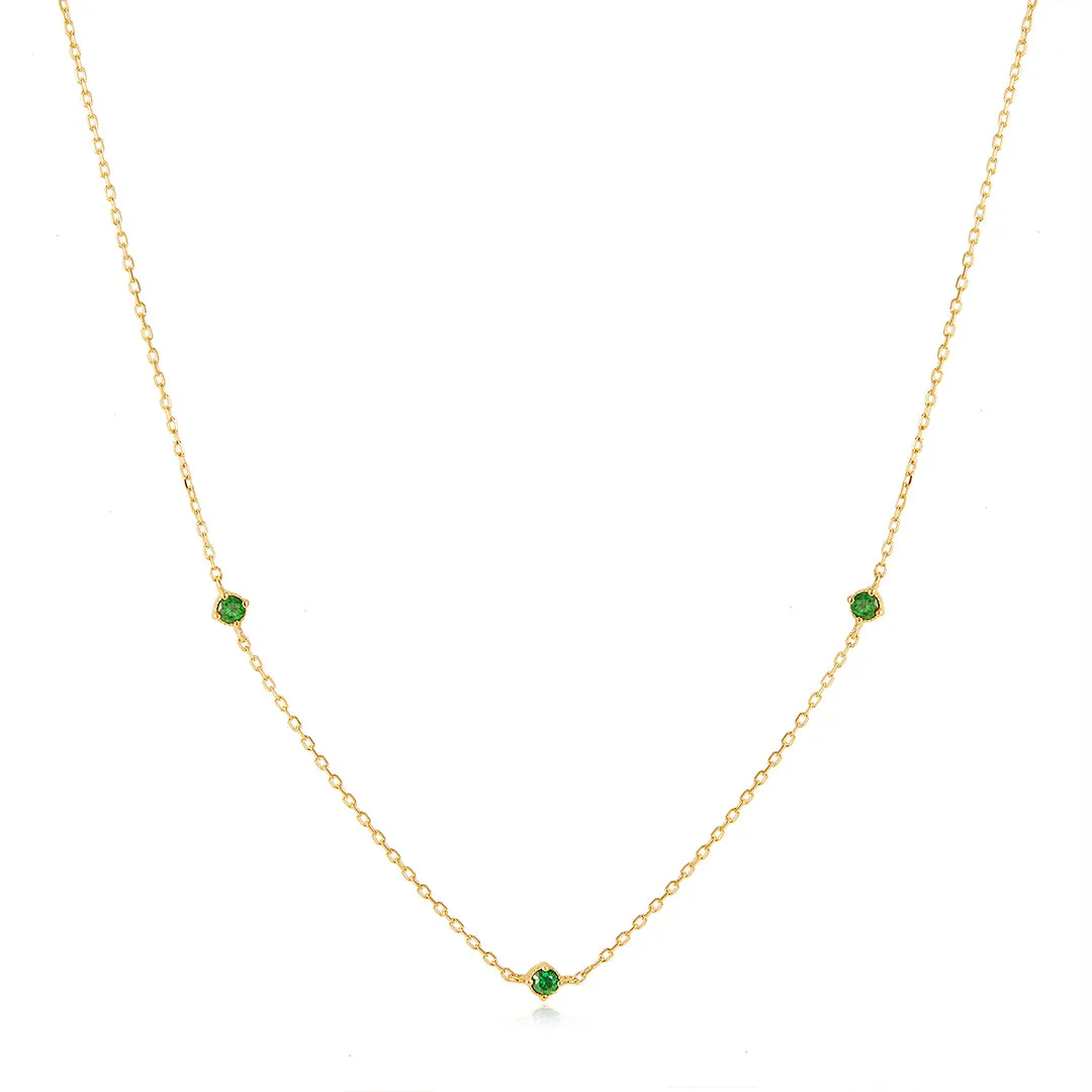 CARINA | Triple Tsavorite Necklace