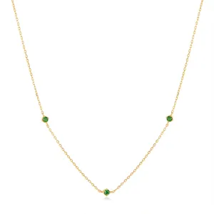 CARINA | Triple Tsavorite Necklace