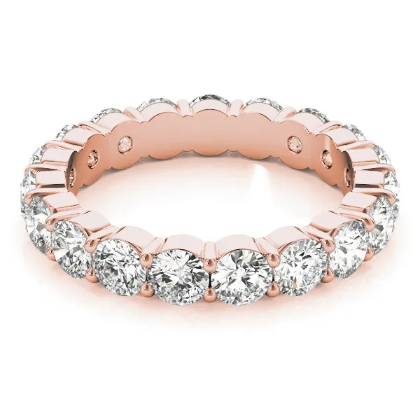 Charlene Women's Diamond Double Prong Eternity Wedding Ring