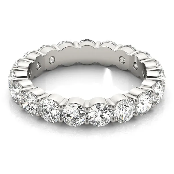 Charlene Women's Diamond Double Prong Eternity Wedding Ring