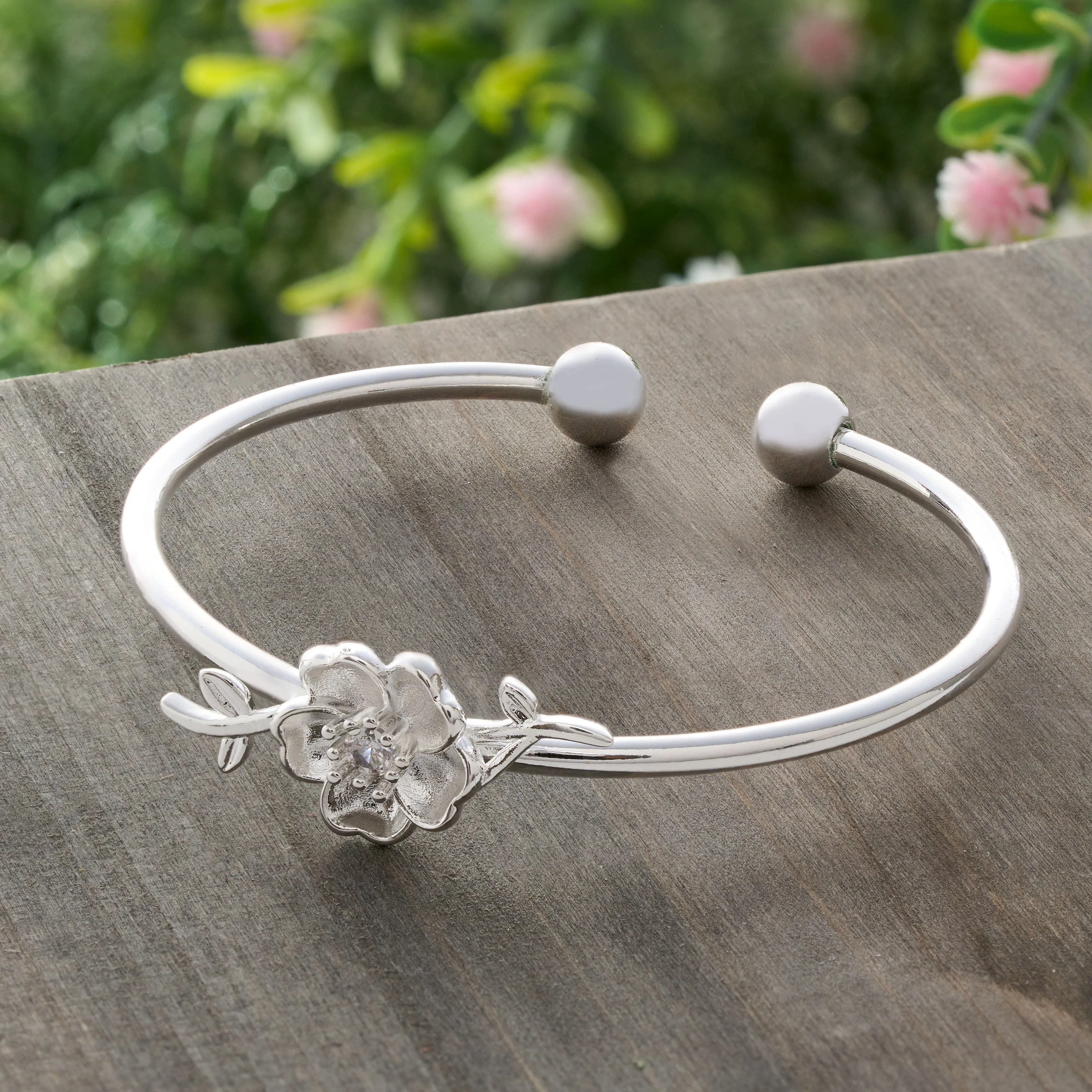 Cherry Blossom Cuff Bracelet