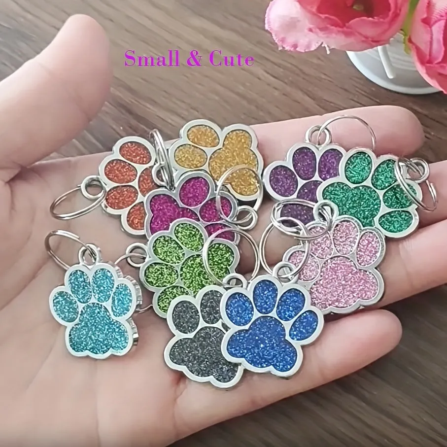 Chic Pet Accessory Mini Zinc Alloy Paw Pendant for Necklaces