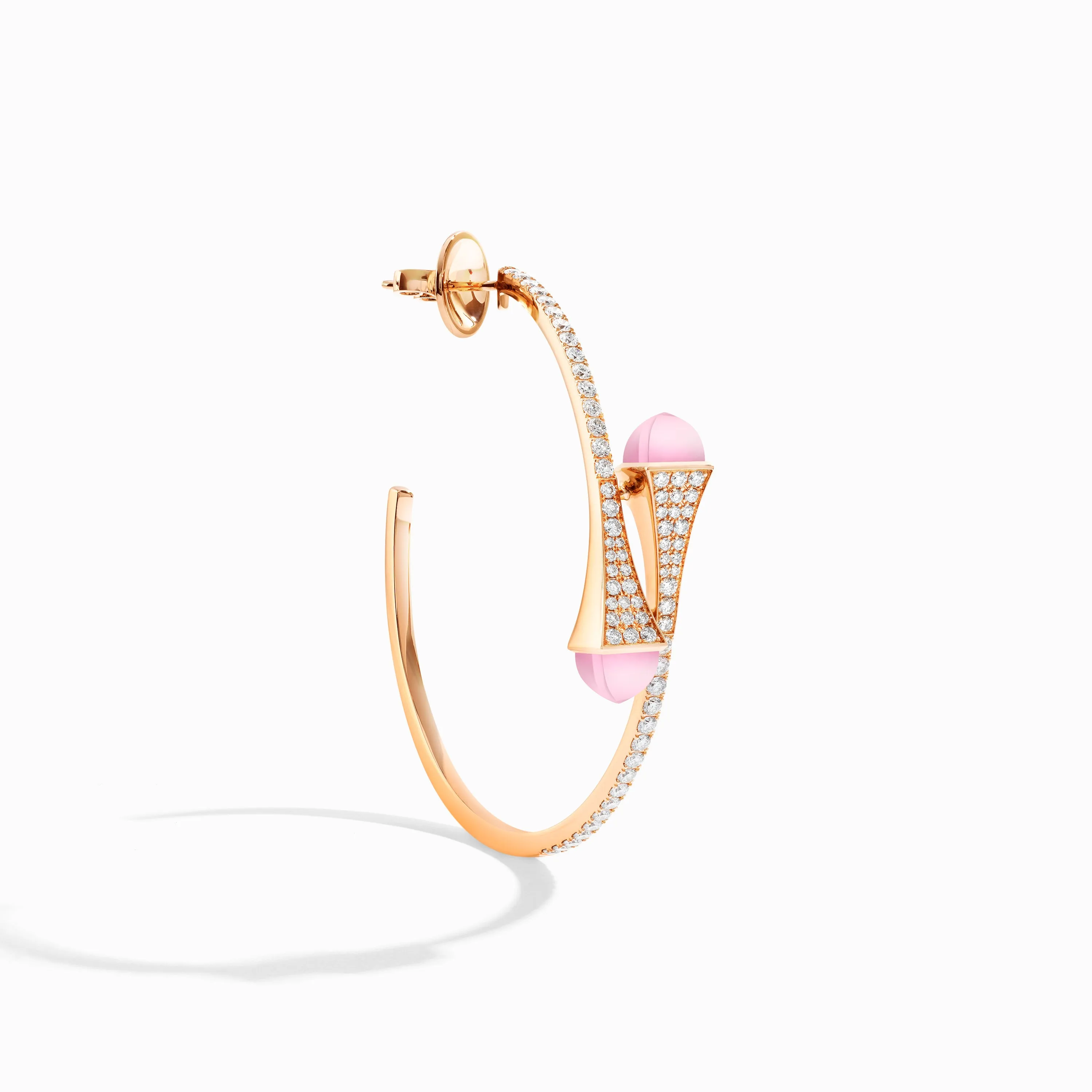 Cleo Diamond Midi Hoop Earrings