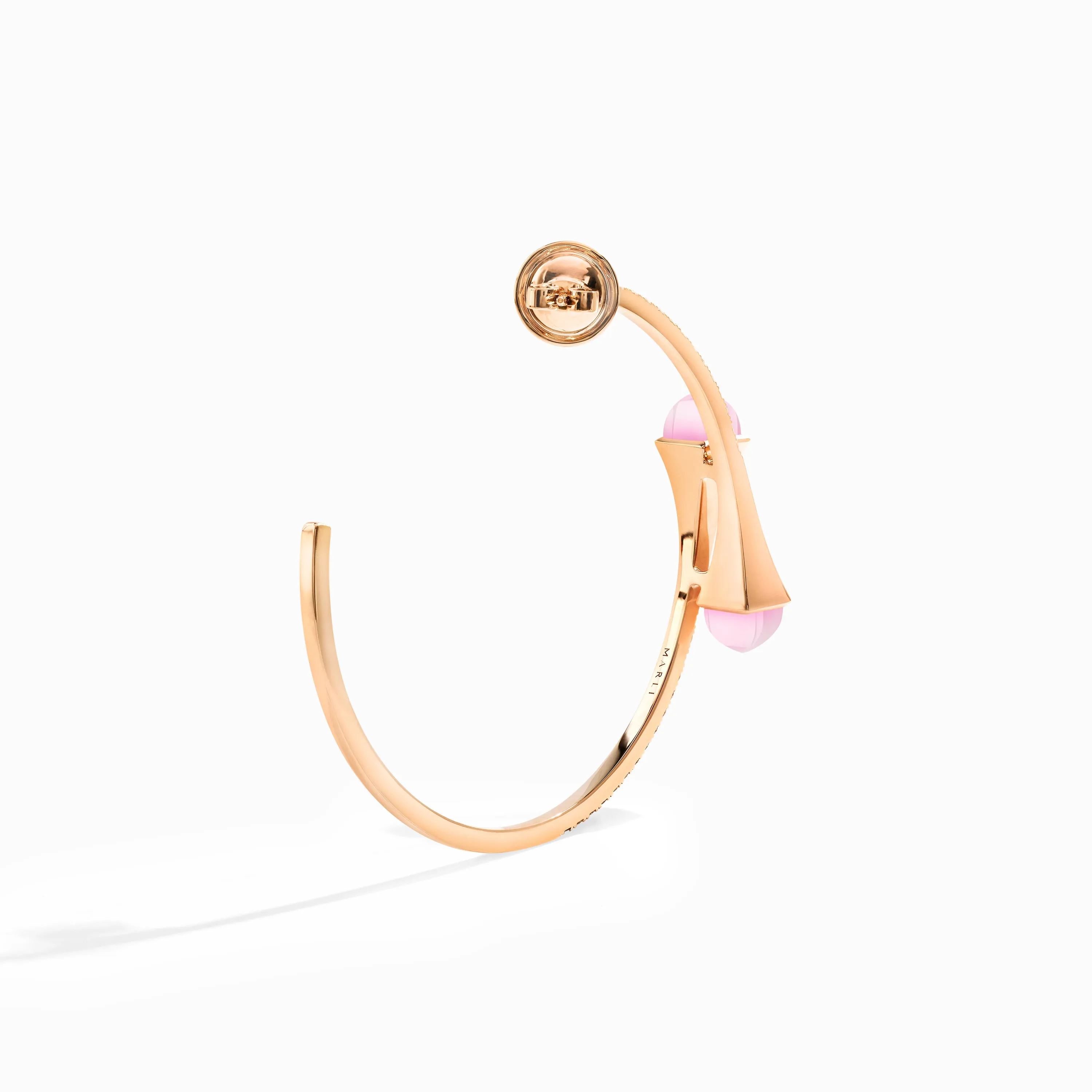 Cleo Diamond Midi Hoop Earrings