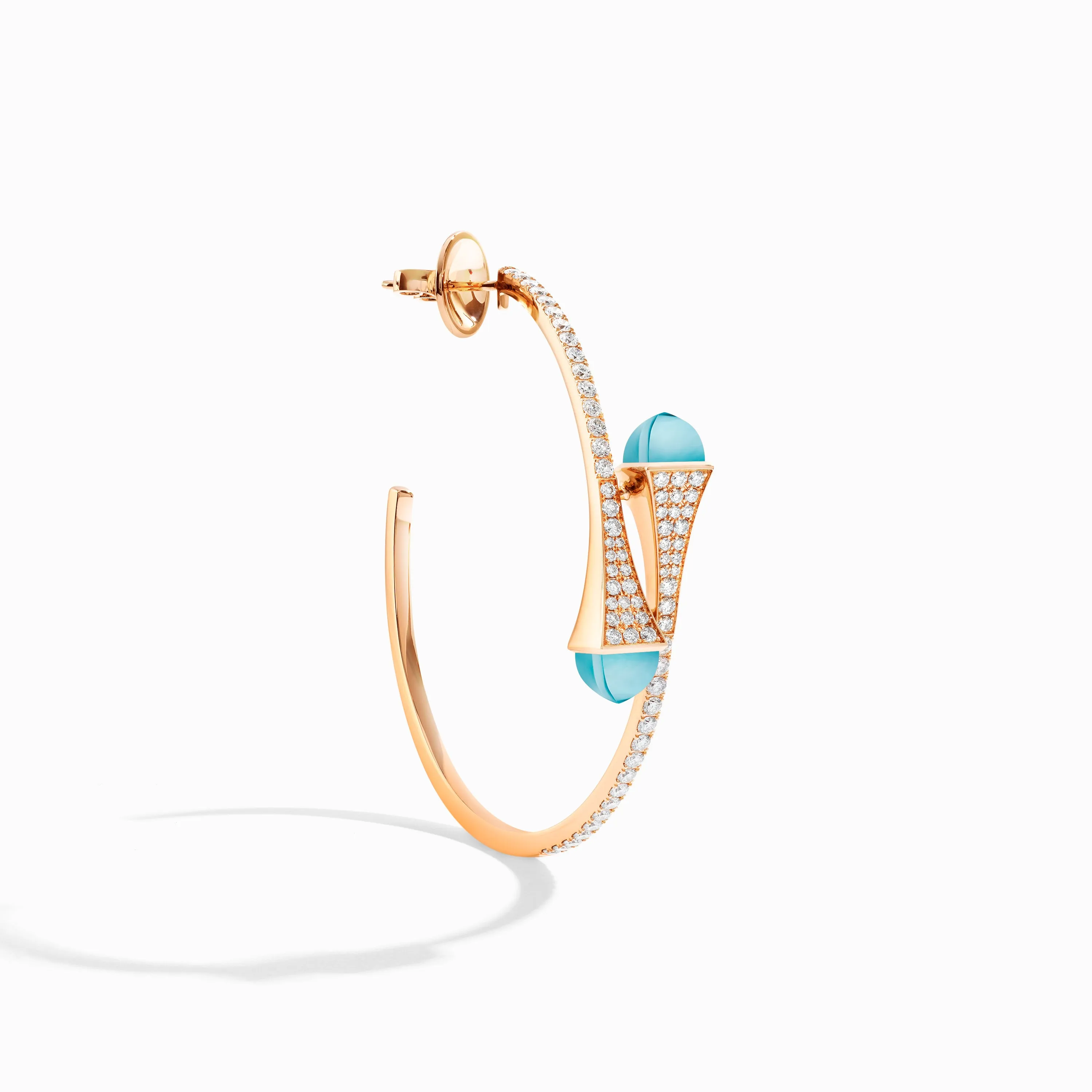 Cleo Diamond Midi Hoop Earrings