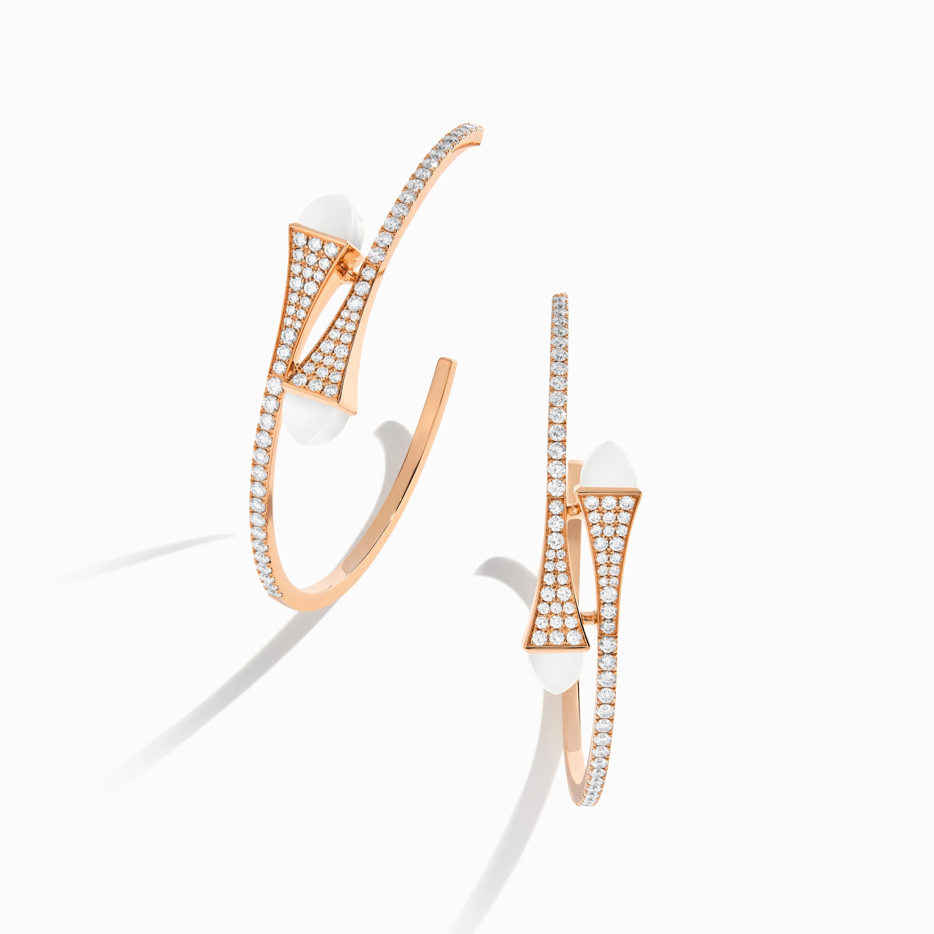 Cleo Diamond Midi Hoop Earrings