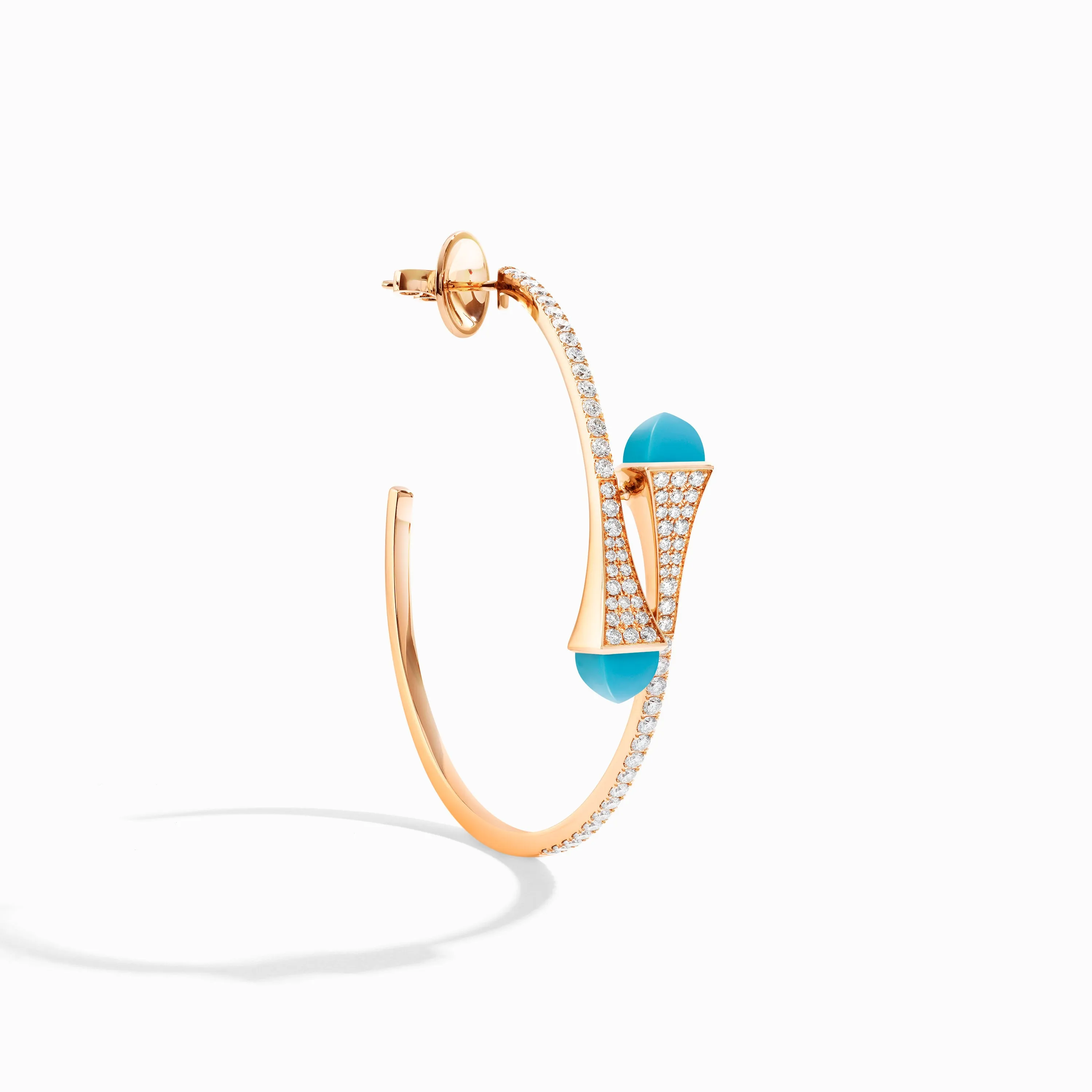 Cleo Diamond Midi Hoop Earrings