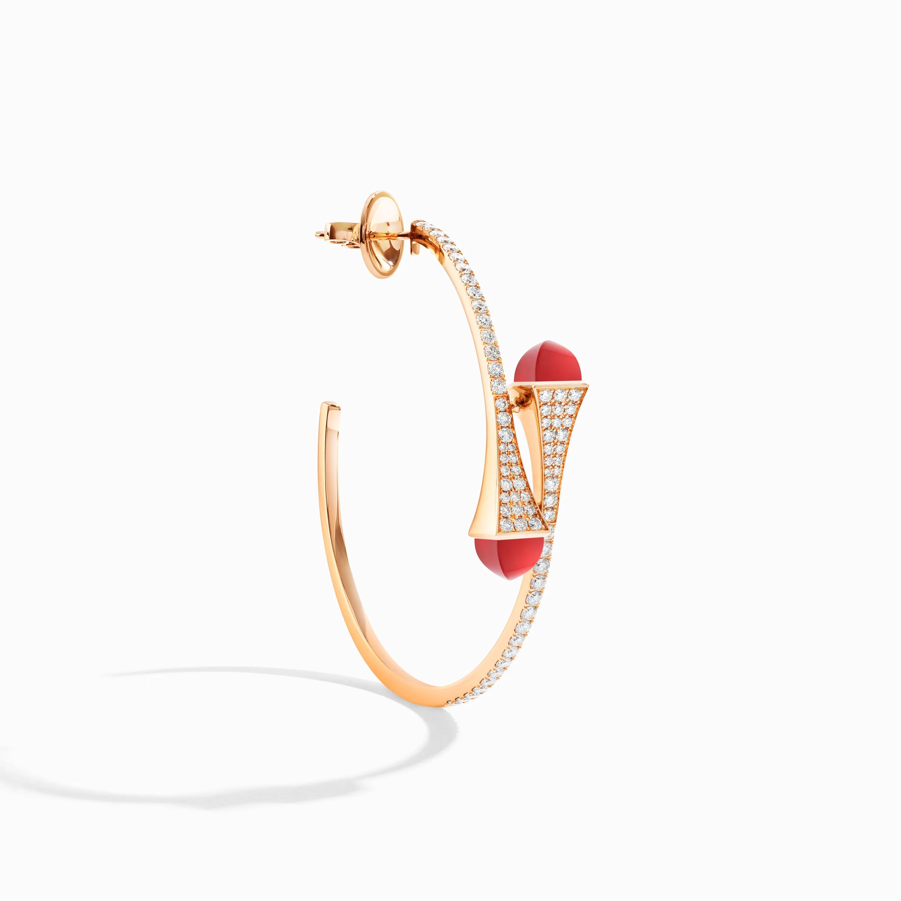 Cleo Diamond Midi Hoop Earrings