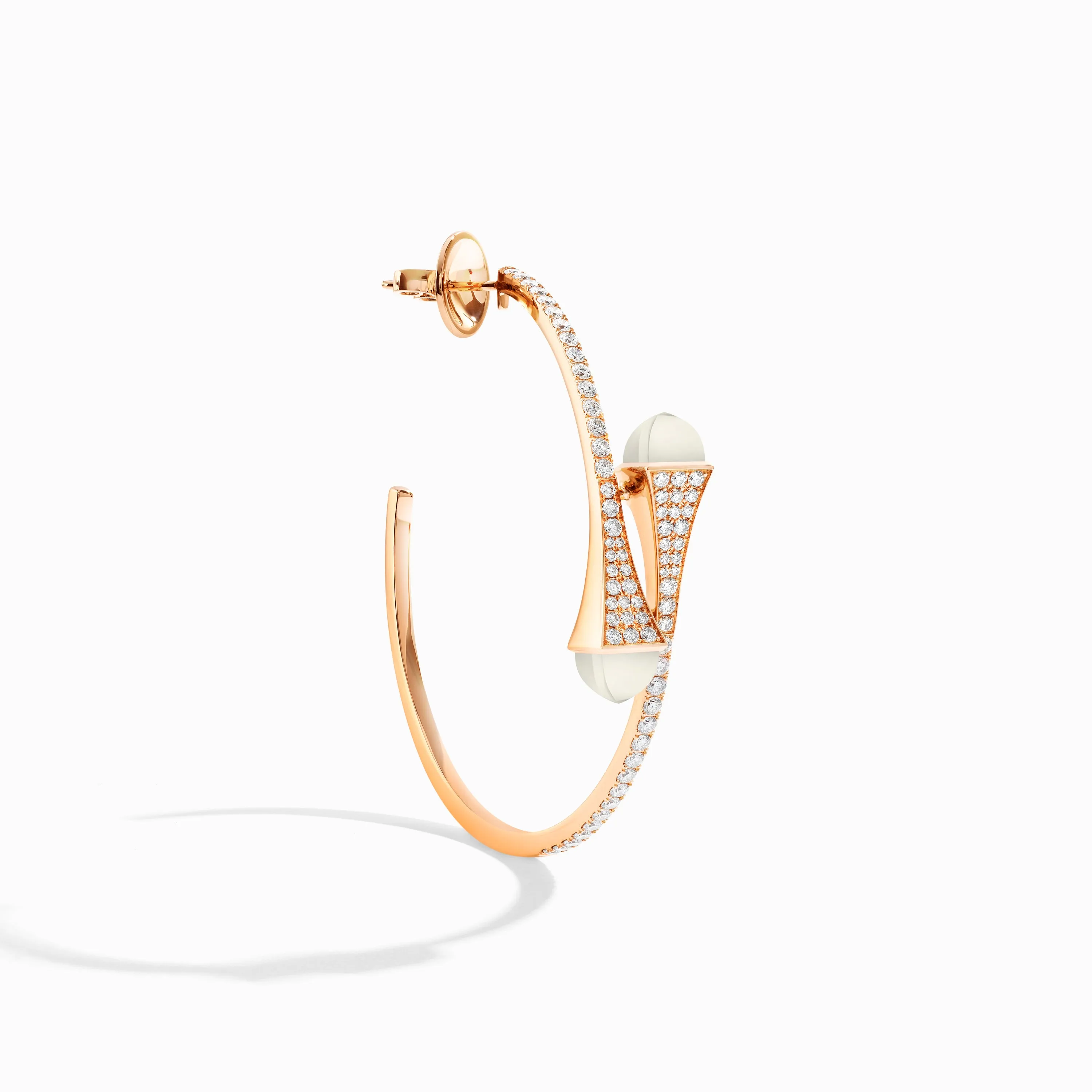 Cleo Diamond Midi Hoop Earrings