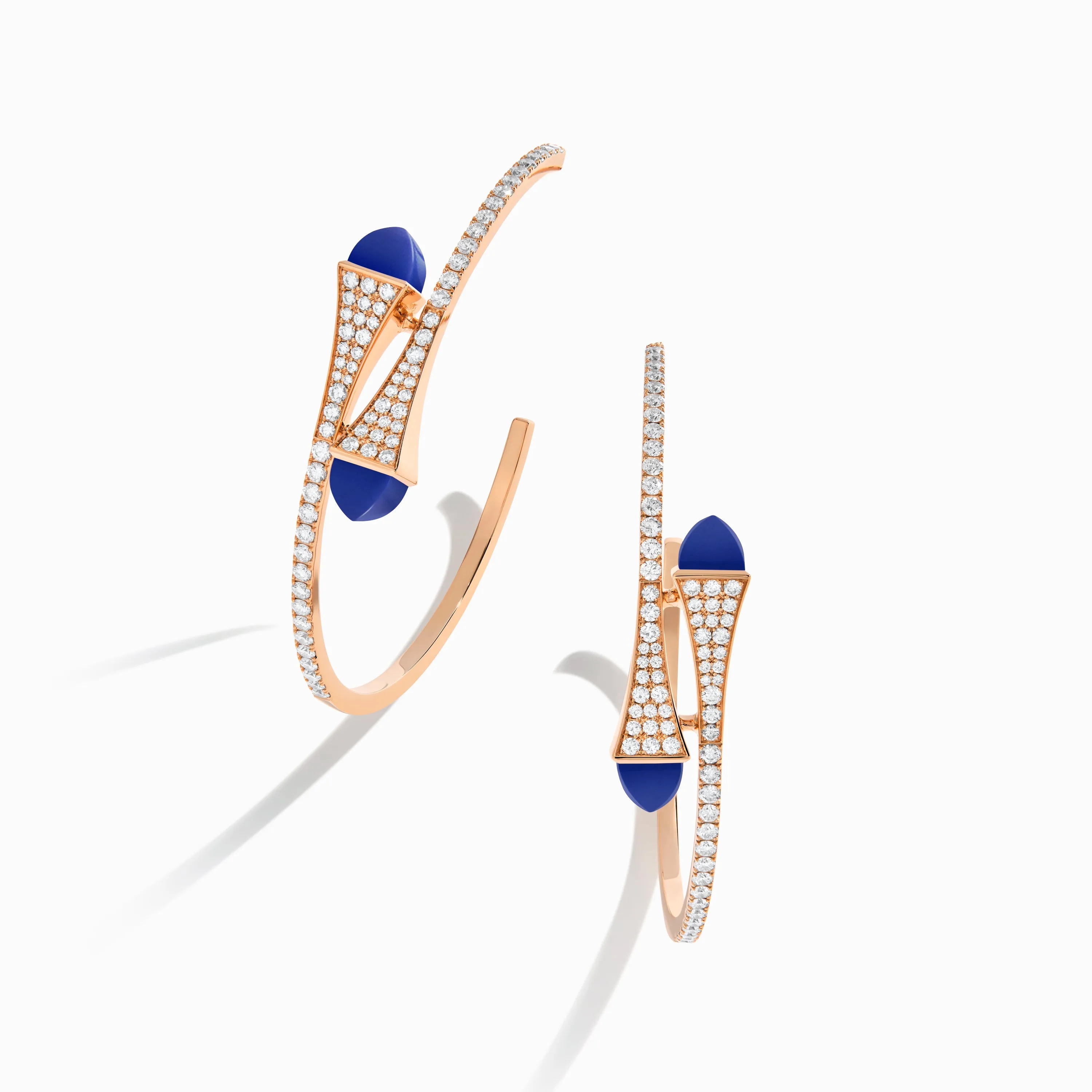 Cleo Diamond Midi Hoop Earrings