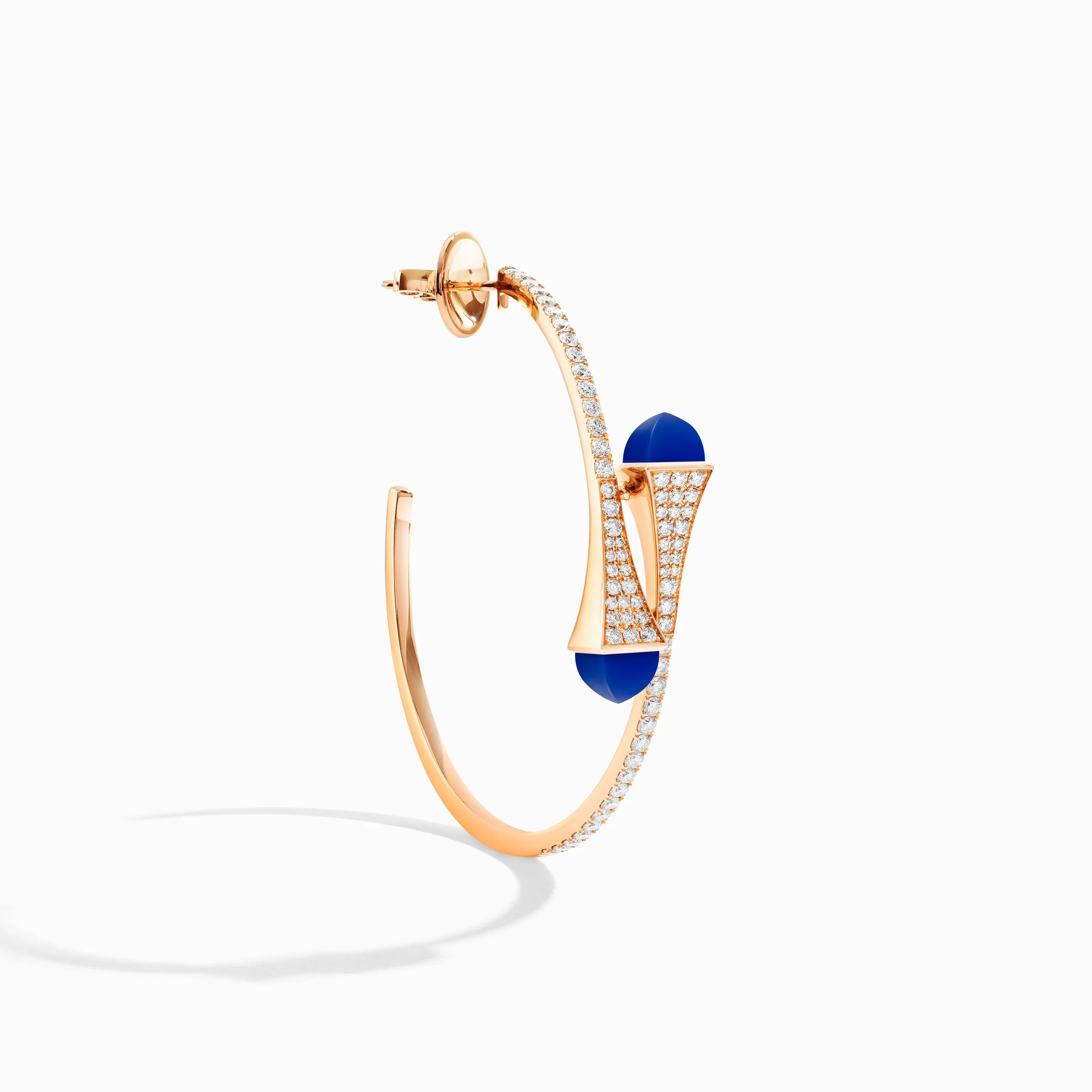 Cleo Diamond Midi Hoop Earrings