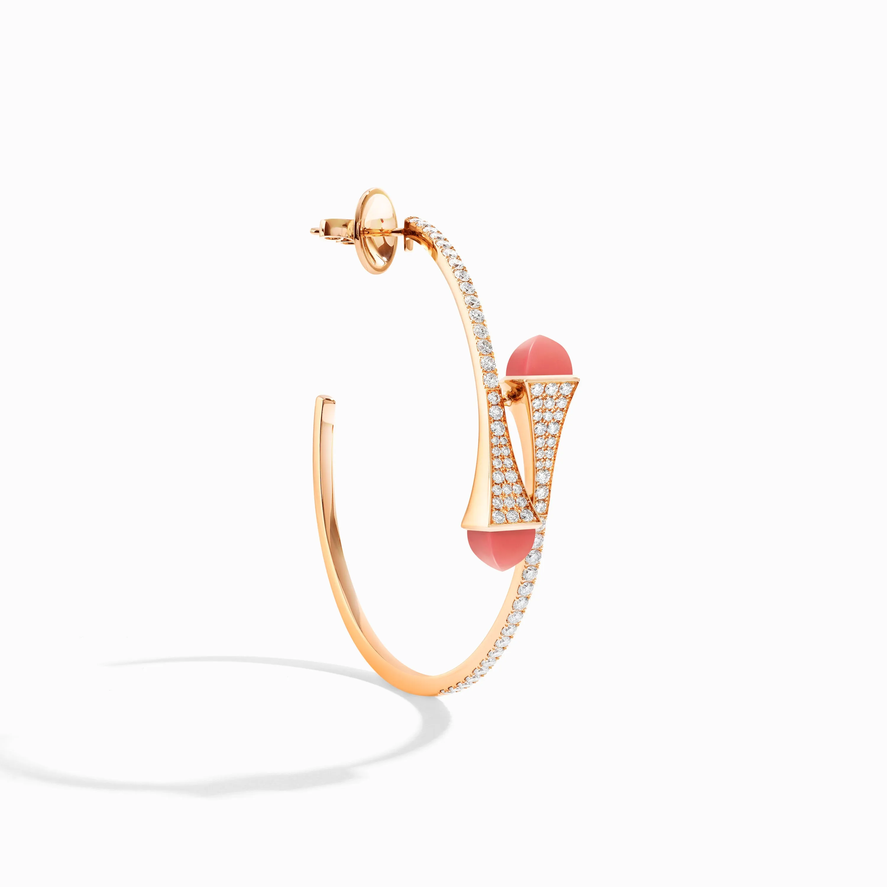 Cleo Diamond Midi Hoop Earrings