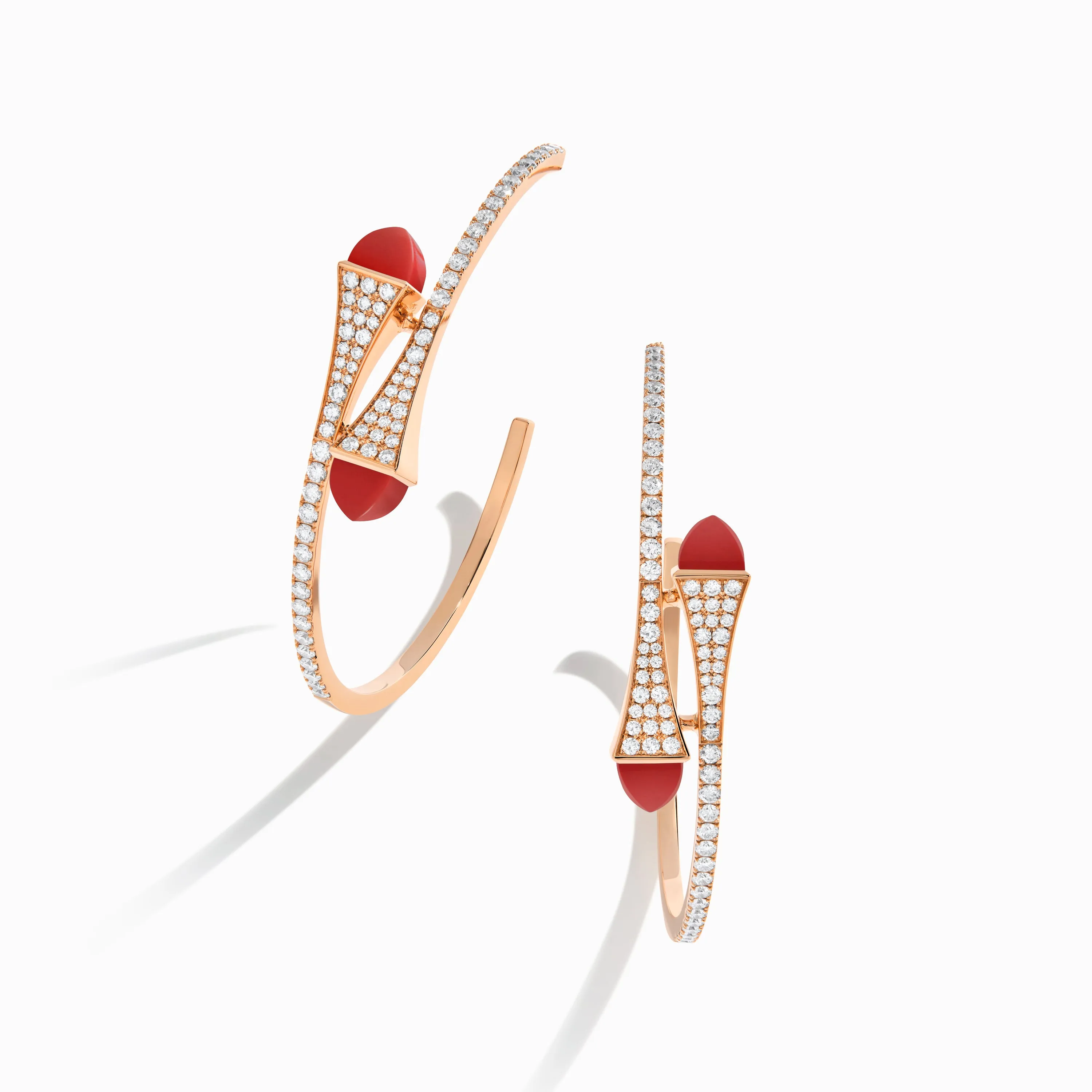 Cleo Diamond Midi Hoop Earrings